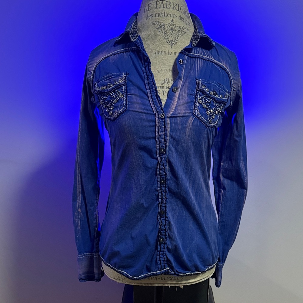 Blue/Purple Roar Button-Up Shirt